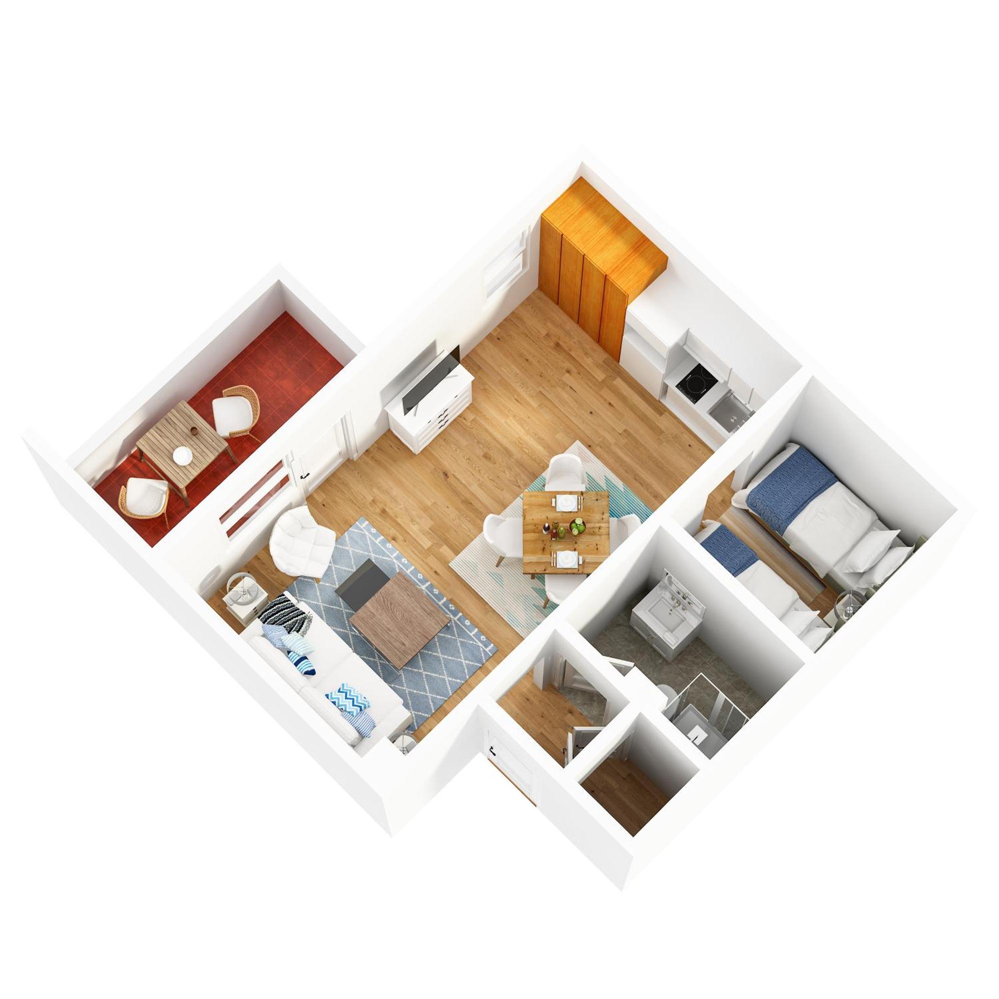 Fewo1846 - Strandresidenz Wassersleben Nele - Studioapartment Mit Balkon Und Meerblick Harrislee Exteriör bild